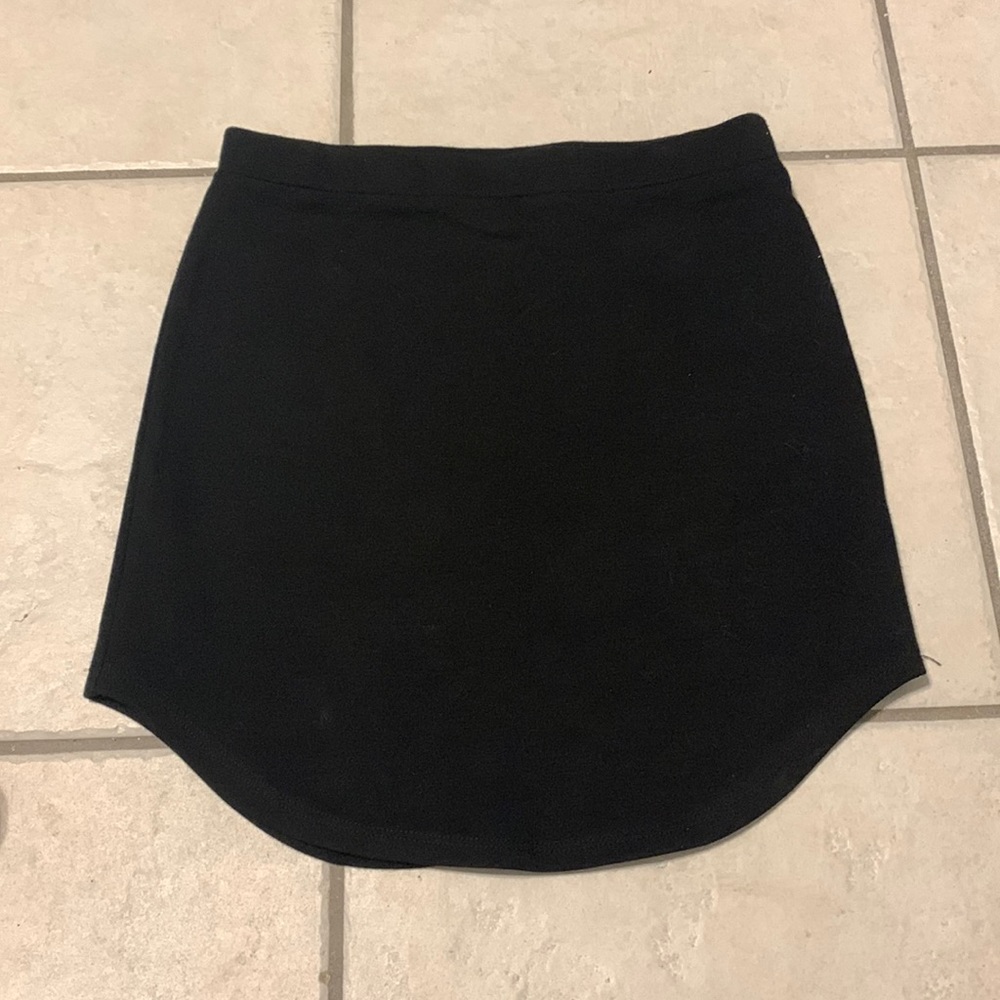 Black mini skirt